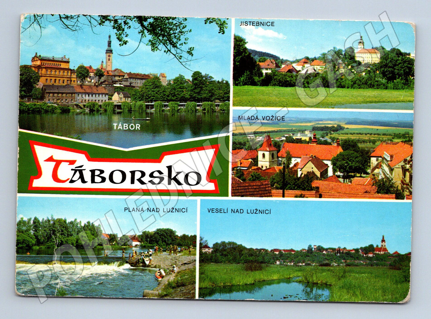 Postcard Tábor region collage Tábor Jistebnice Mladá Vožice (M8009)