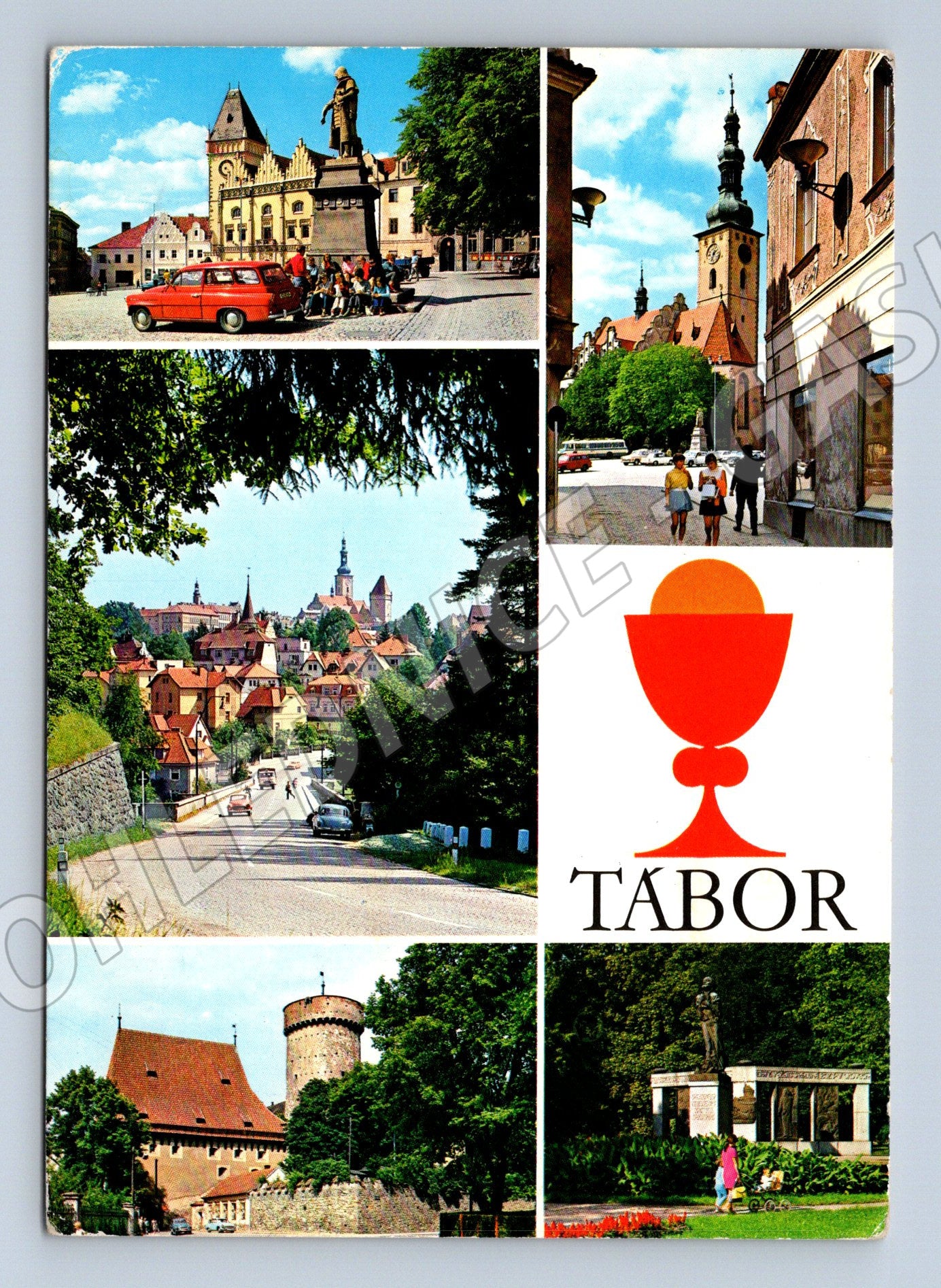 Pohlednice Tábor vícesnímek poštovně prošlá ČSR (M8010)