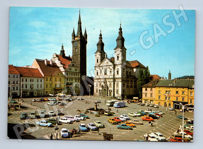 Postcard Klatovy Square of Peace, historical 70s (M8014)