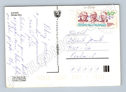 Postcard Klatovy Square of Peace, historical 70s (M8014)