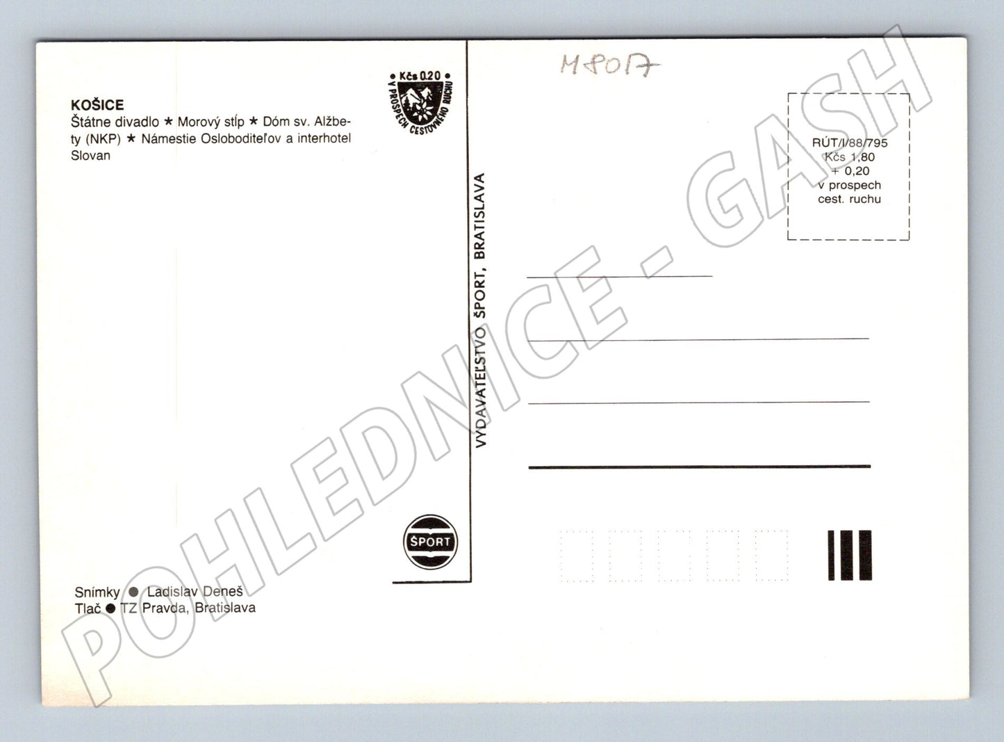 Postcard Košice State Theatre Cathedral of St. Elizabeth monuments (M8017)