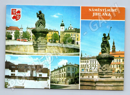 Postcard Jihlava Náměstí Míru large format (M8019)