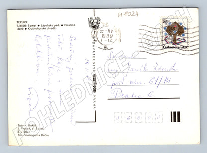 Postcard Teplice multi-view 1979 postally used (M8024)