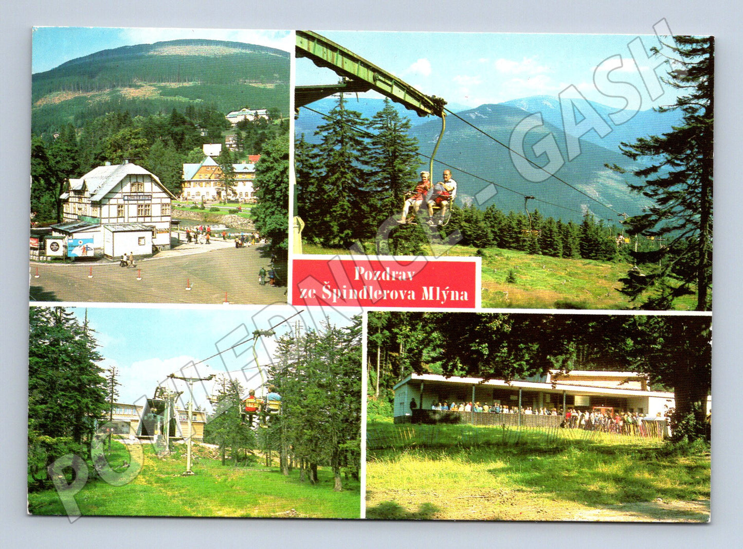 Pohlednice Špindlerův Mlýn lanovka Medvědín 1989 použitá (M8025)