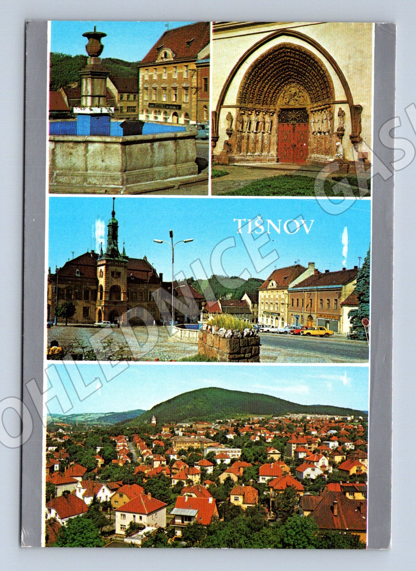 Pohlednice Tišnov vícepohled velký formát ČSR (M8027)