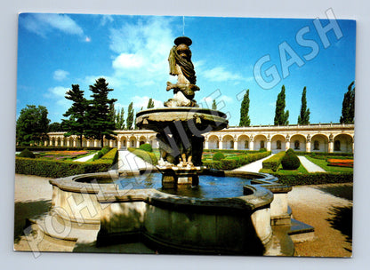 Postcard Kroměříž Flower Garden Lion Fountain Colonnade (M8028)