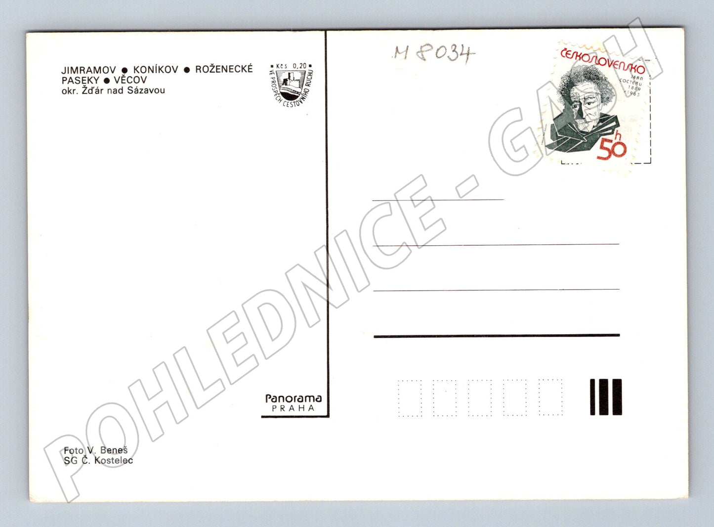 Pohlednice Vysočina Jimramov Koníkov Roženecké Paseky Věcov (M8034)
