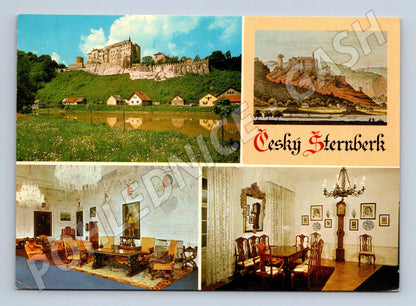 Postcard Český Šternberk castle interiors Czechoslovakia (M8035)