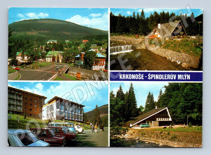 Postcard Špindlerův Mlýn multiple view sent to the Czechoslovakia (M8038)