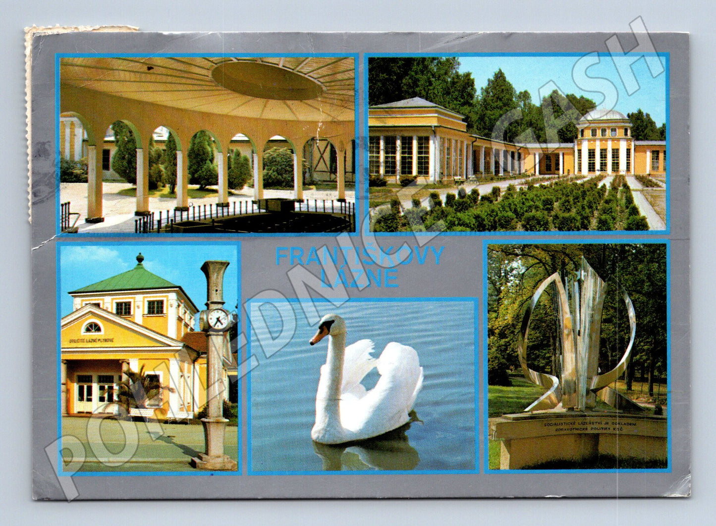 Postcard Františkovy Lázně collage stamp used (M8042)