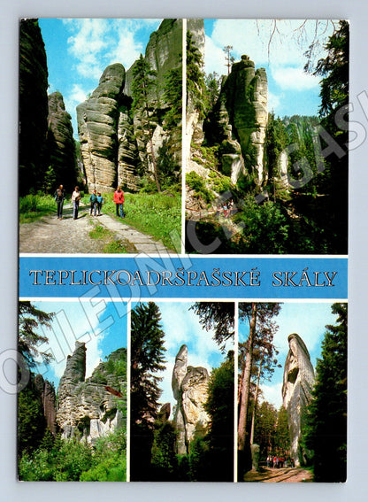Postcard Teplice Adršpach Rocks large format used (M8045)