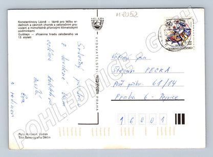 Postcard Konstantinovy ​​Lázně Gutštejn multi-view Czechoslovakia (M8052)