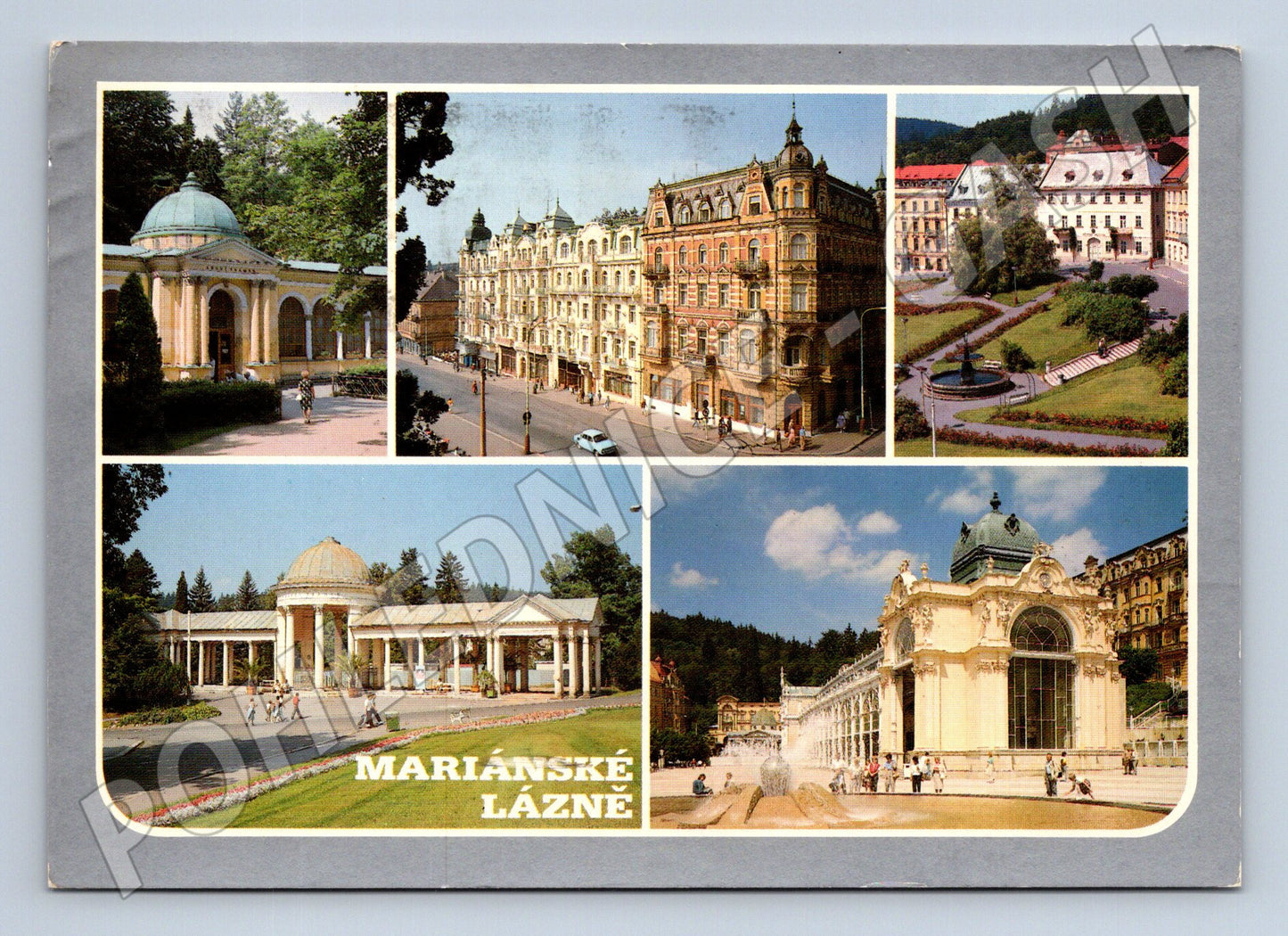 Postcard Marianske Lazne multi-view sent 1981 (M8054)