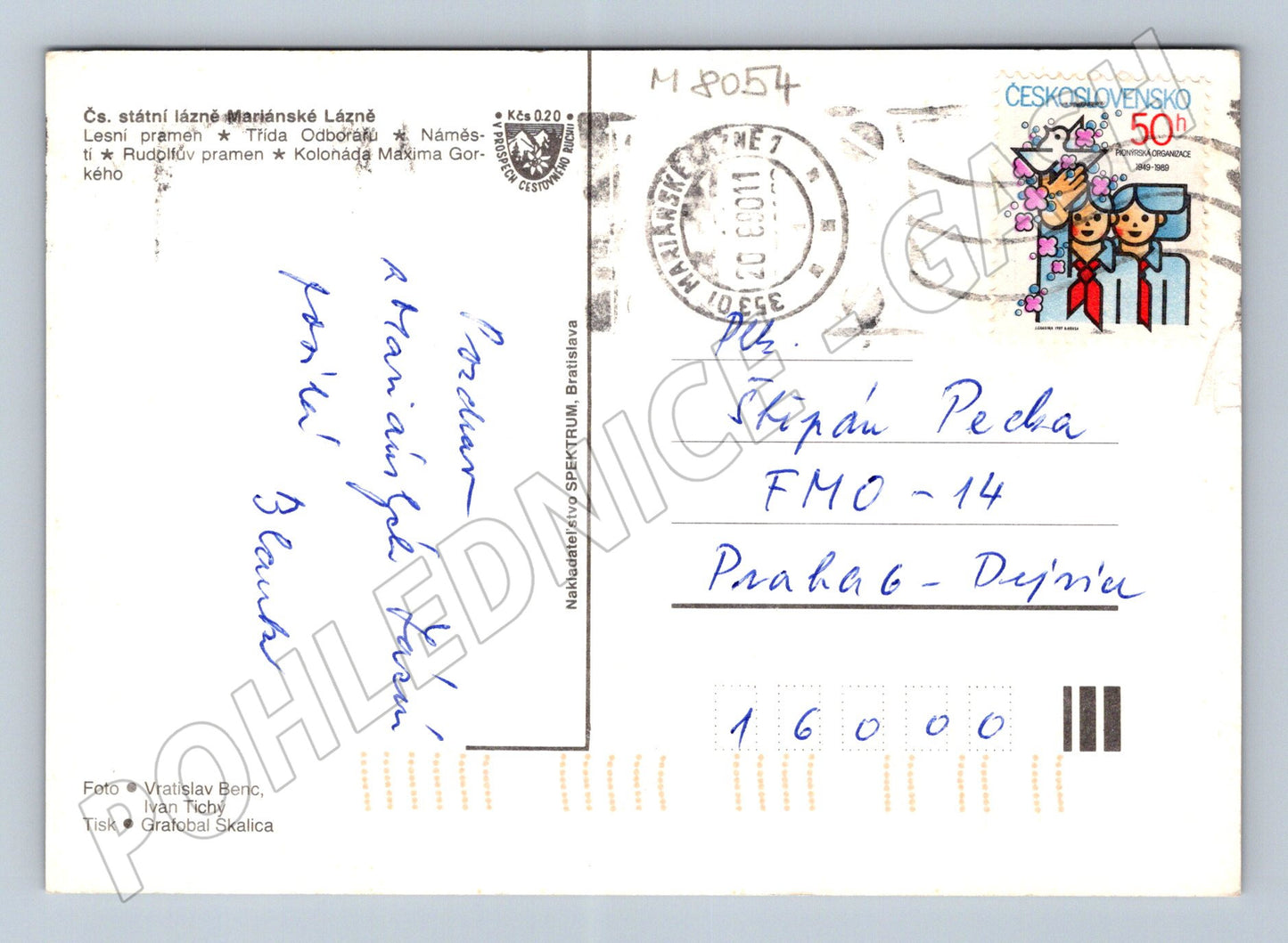 Postcard Marianske Lazne multi-view sent 1981 (M8054)