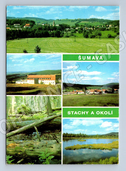 Postcard Šumava Stachy and surroundings Pressfoto used (M8055)