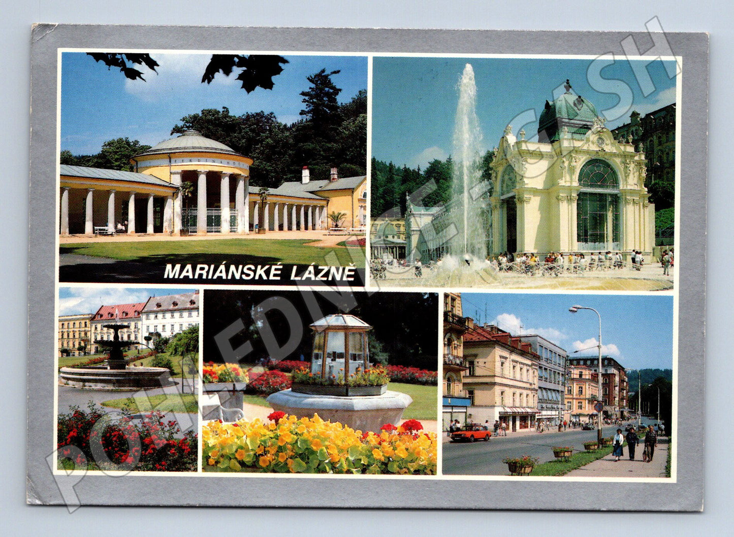 Postcard Mariánské Lázně multi-view stamp of the Czechoslovak Socialist Republic (M8059)