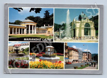 Postcard Mariánské Lázně multi-view stamp of the Czechoslovak Socialist Republic (M8059)