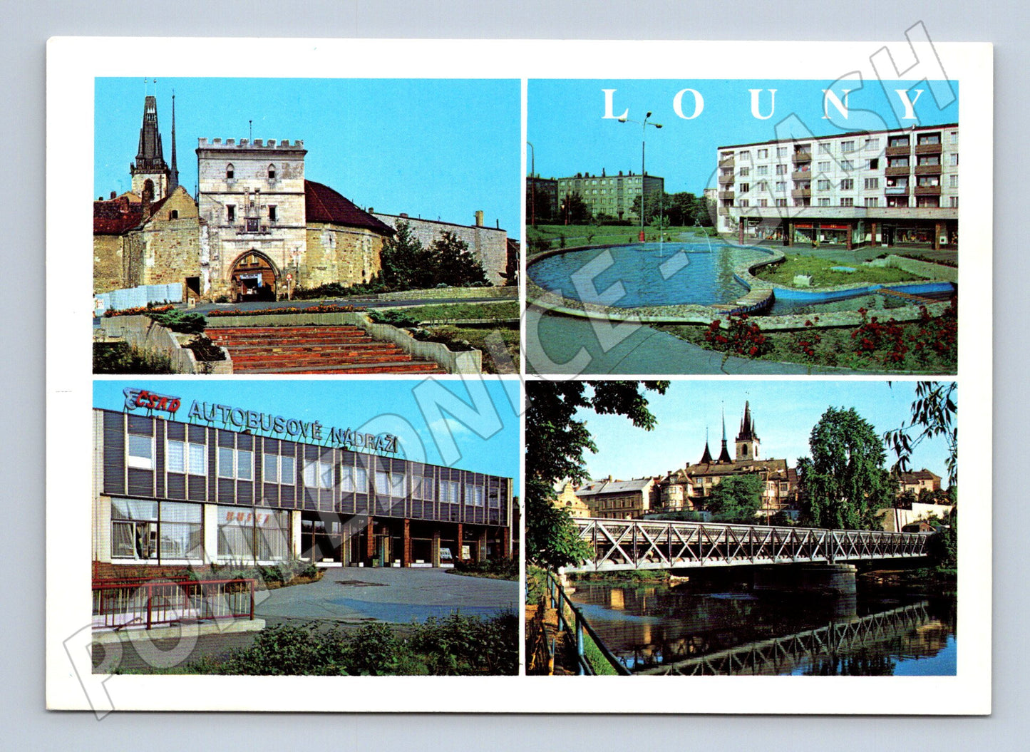 Postcard Louny multi-view retro postcard unused (M8070)