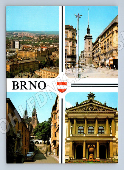 Pohlednice Brno koláž historických památek neprošlá (M8072)
