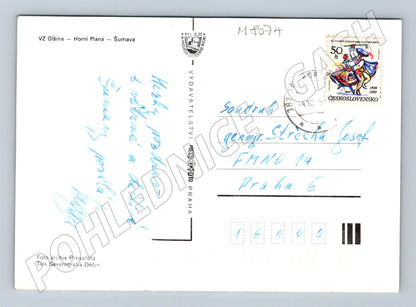 Postcard of the Olšina Jenišov Šumava Regional Museum sent in 1987 (M8074)