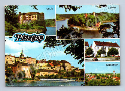 Postcards Písek region Orlík Zvíkov Mirotice Milevsko Písek (M8080)