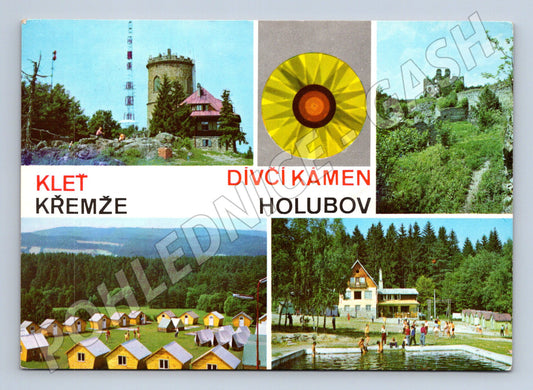 Pohlednice Kleť Dívčí Kámen Holubov Jižní Čechy 1973 (M8081)