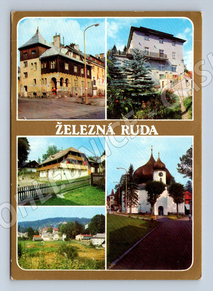 Postcard Železná Ruda historical buildings general view (M8082)