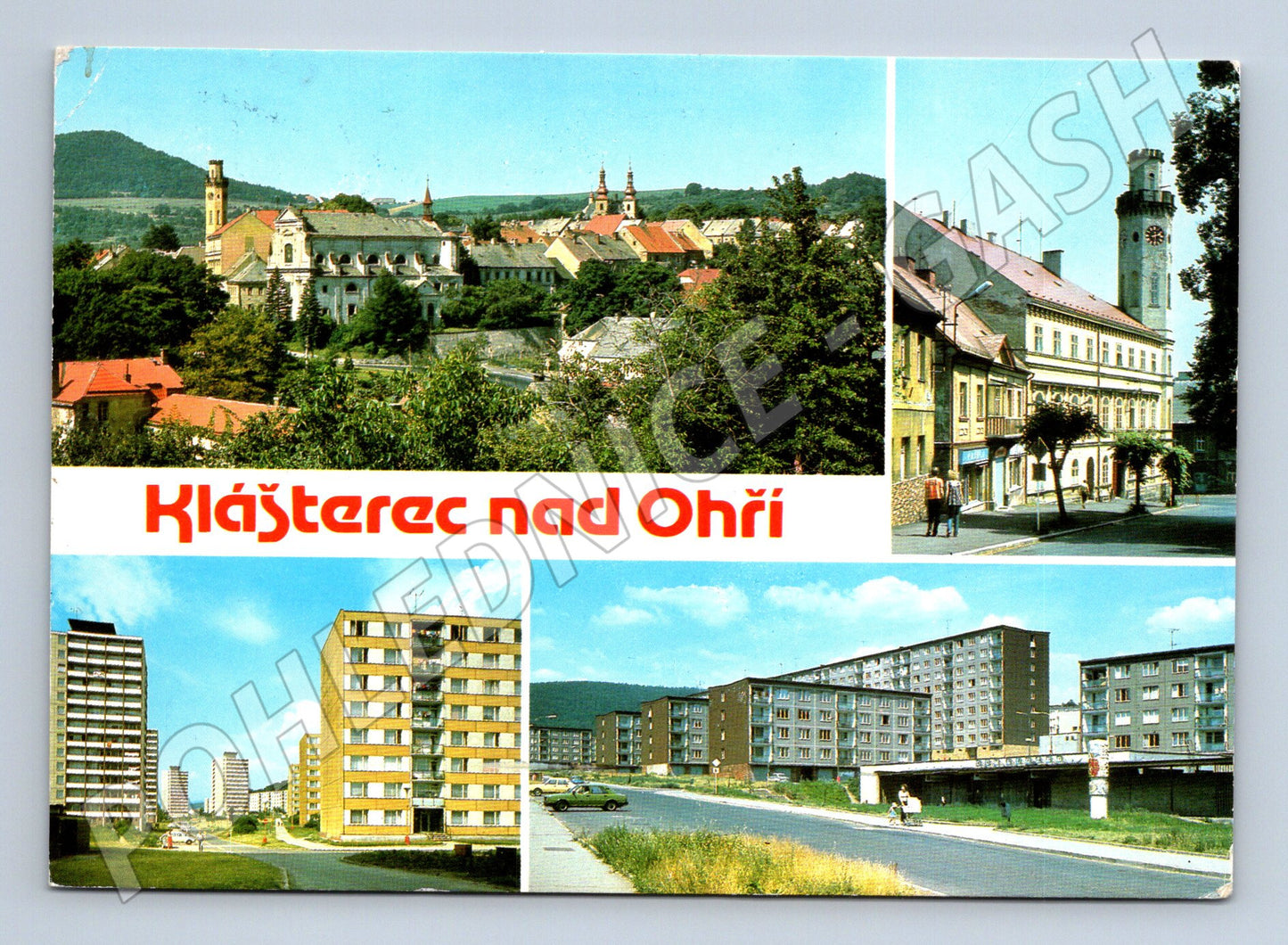Pohlednice Klášterec nad Ohří vícepohled razítko 1985 (M8086)