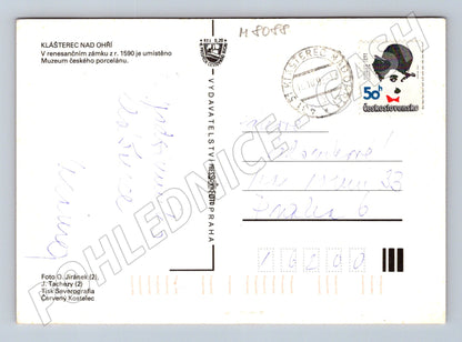 Postcard Klášterec nad Ohří castle porcelain museum 1972 (M8088)