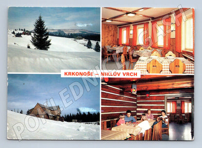 Pohlednice Krkonoše Niklův vrch chata odeslaná (M8090)