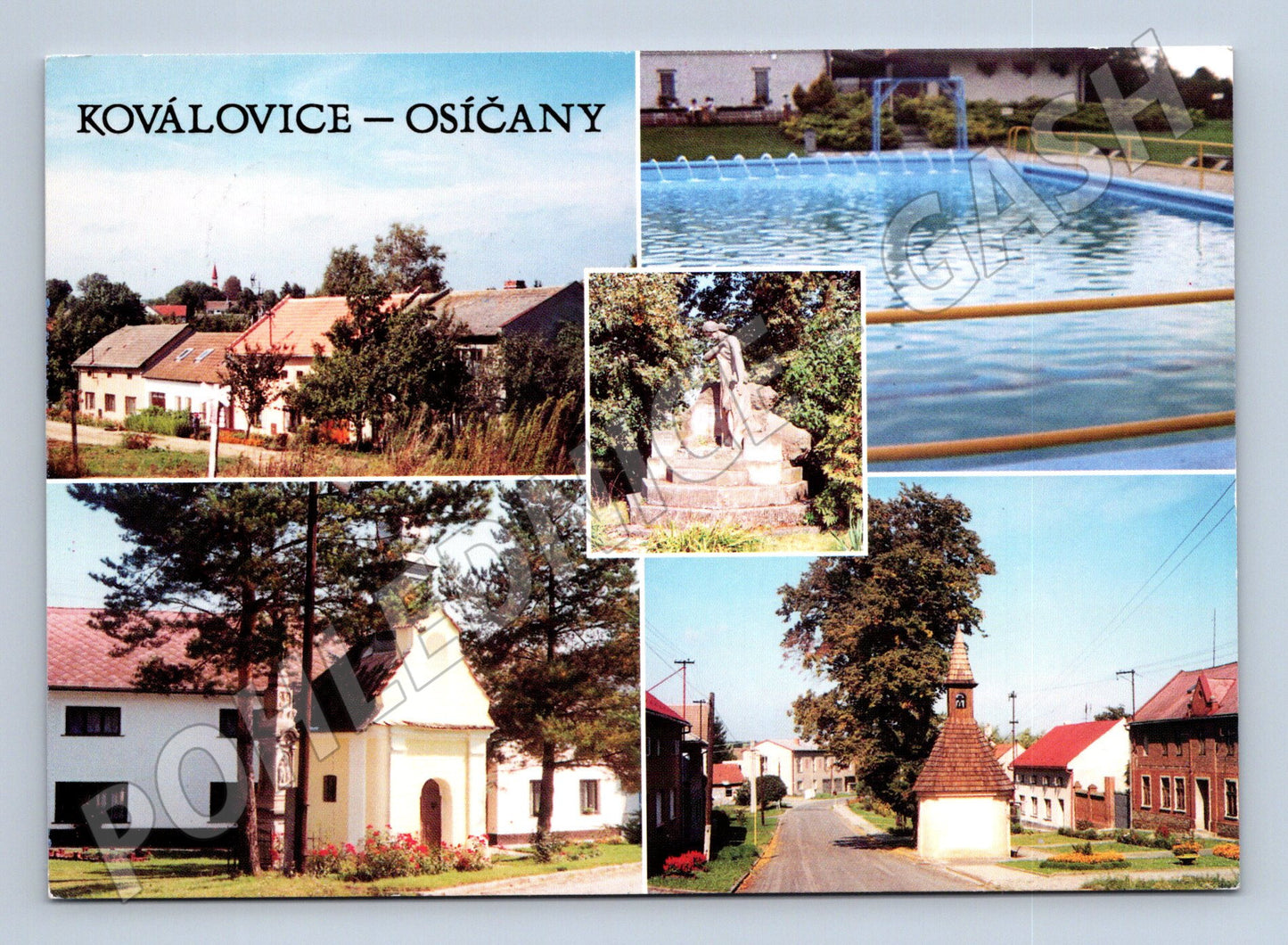 Pohlednice Koválovice Osíčany vícepohled zasláno 2001 (M8098)