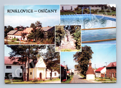 Pohlednice Koválovice Osíčany vícepohled zasláno 2001 (M8098)