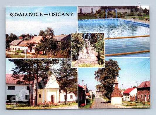 Pohlednice Koválovice Osíčany vícepohled zasláno 2001 (M8098)