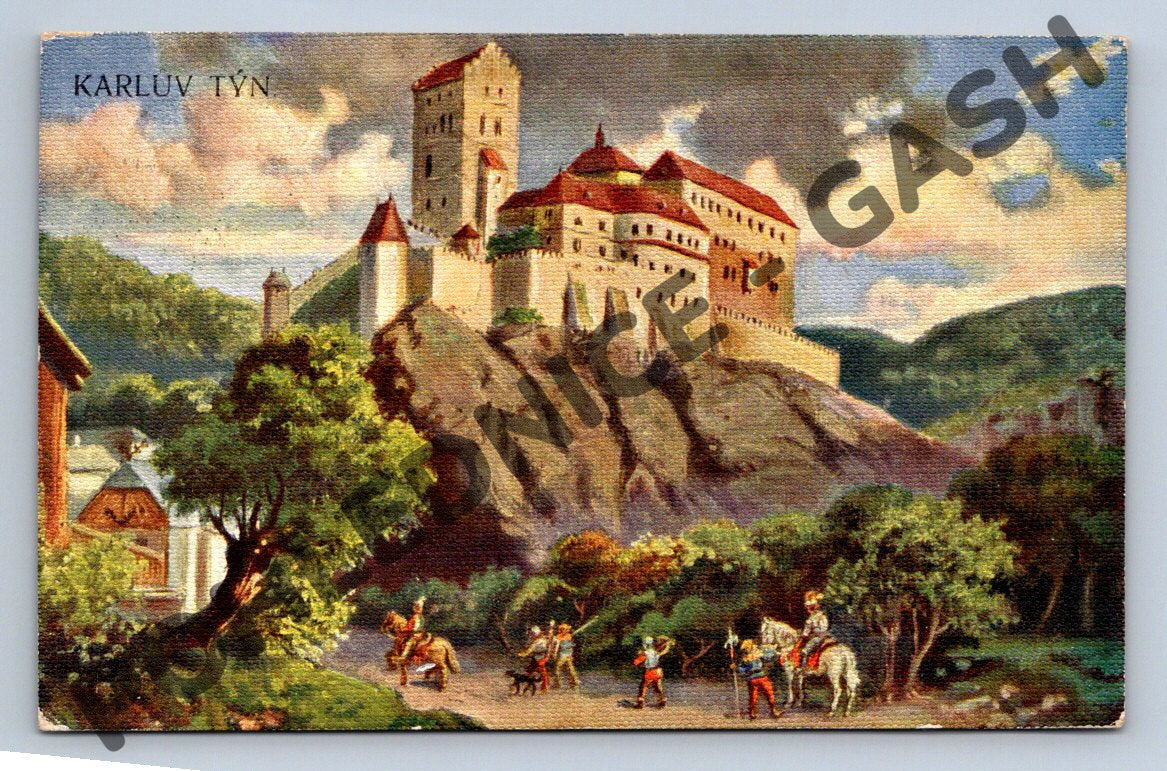 Pohlednice Karlštejn hrad ČSR (M810)