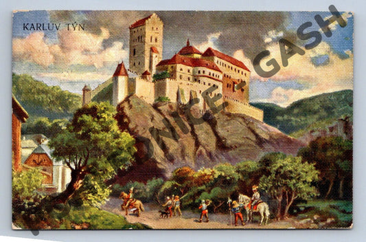 Pohlednice Karlštejn hrad ČSR (M810)