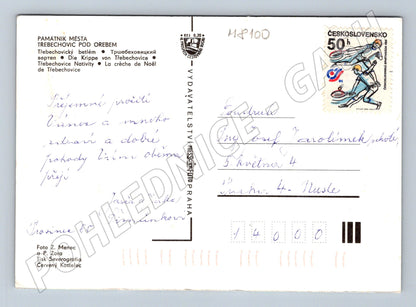 Postcard Třebechovice Nativity Scene large format used (M8100)