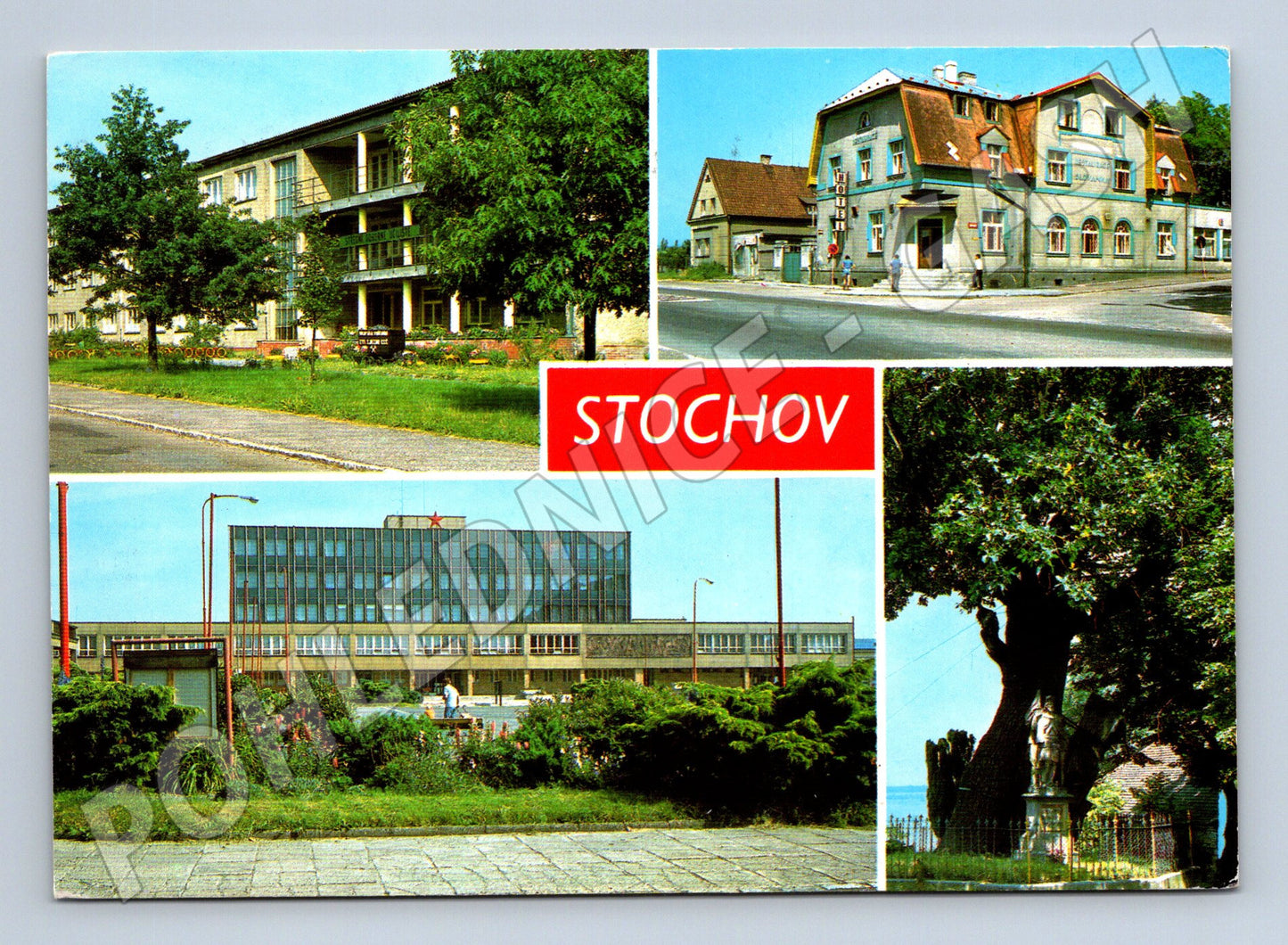Postcard Stochov collage postcard used Czechoslovakia (M8101)