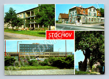 Postcard Stochov collage postcard used Czechoslovakia (M8101)