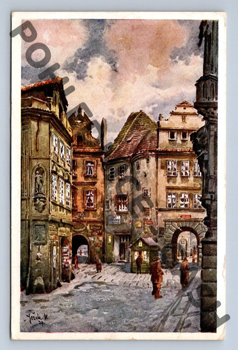 Pohlednice Praha Ungelt historické domy (M811)