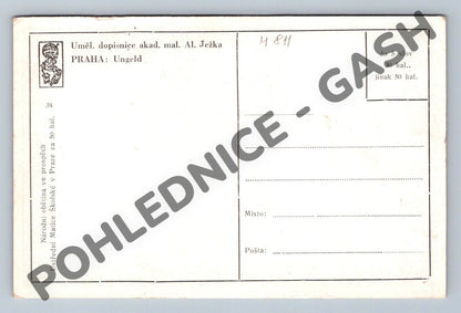 Pohlednice Praha Ungelt historické domy (M811)