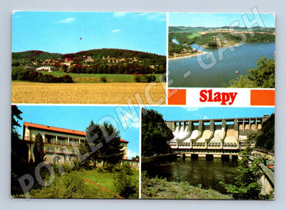 Pohlednice Slapy přehrada krajina ČSSR poštovní oběh (M8111)