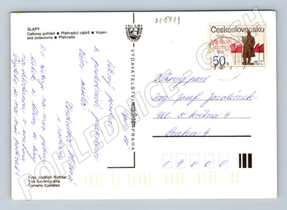 Pohlednice Slapy přehrada krajina ČSSR poštovní oběh (M8111)