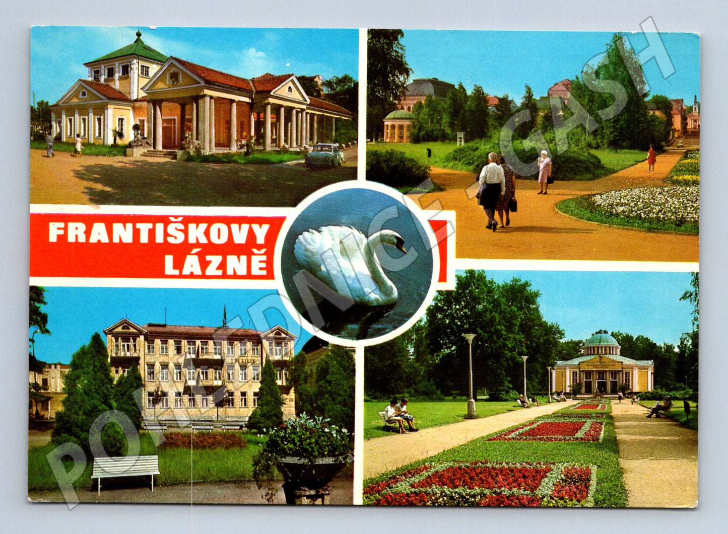 Pohlednice Františkovy Lázně koláž 1978 známka (M8115)