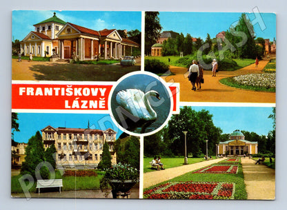 Pohlednice Františkovy Lázně koláž 1978 známka (M8115)