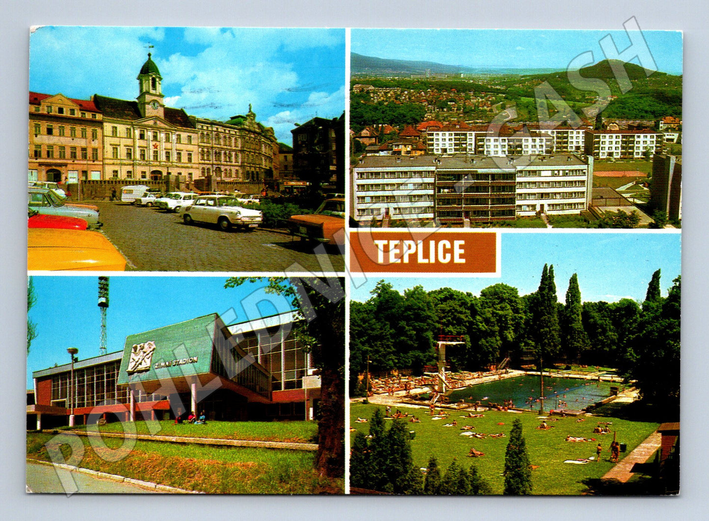 Postcard Teplice multi-view sent 1990 (M8123)