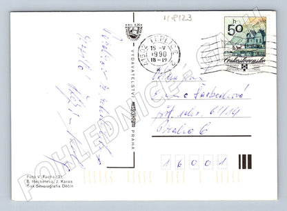 Postcard Teplice multi-view sent 1990 (M8123)