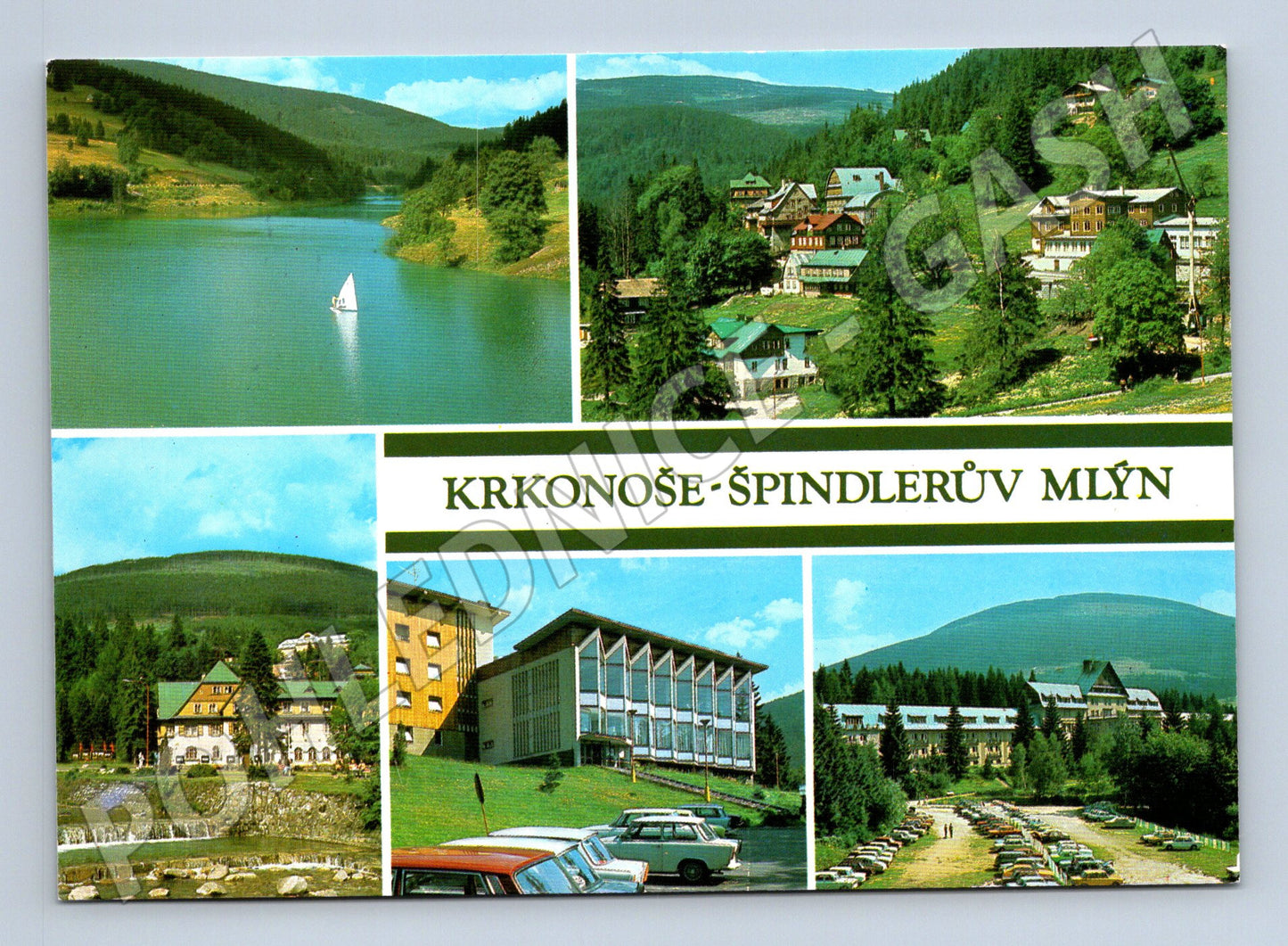 Pohlednice Špindlerův Mlýn Labská přehrada hotely ČSSR (M8136)