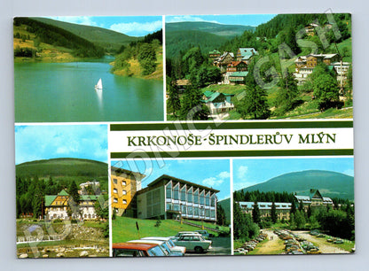 Pohlednice Špindlerův Mlýn Labská přehrada hotely ČSSR (M8136)