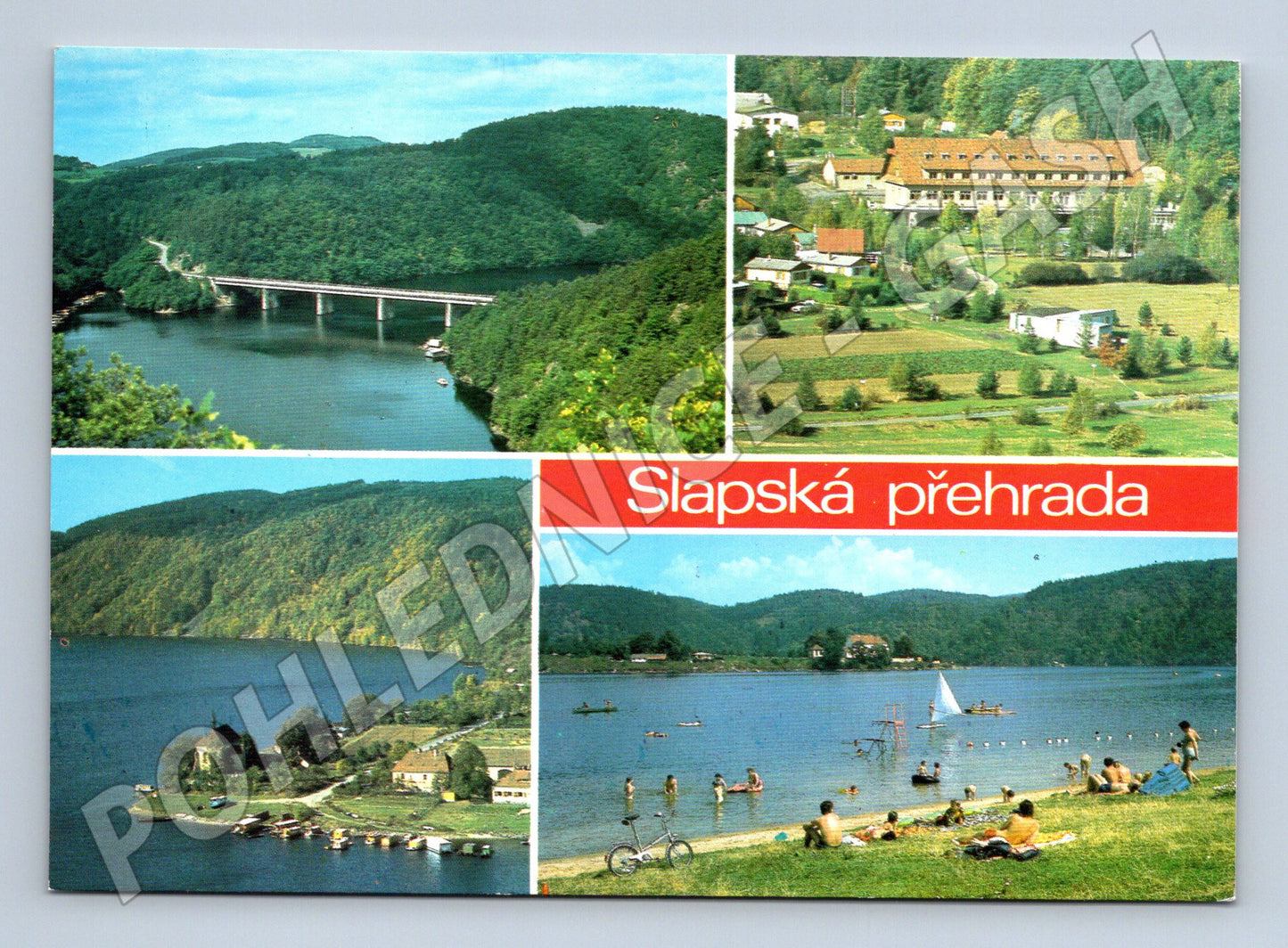 Postcard Slapy Dam large format panorama (M8142)