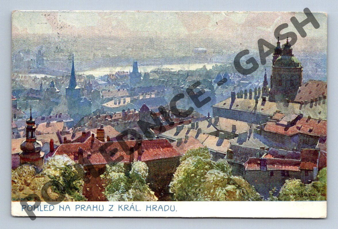 Pohlednice Praha královský hrad 1907 (M815)